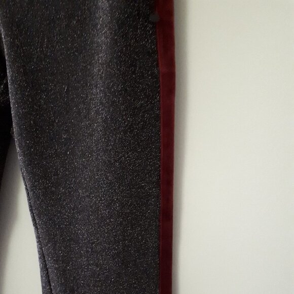 NWT Scotch & Soda black sparkly velvet stripe pants, S - Picture 13 of 13